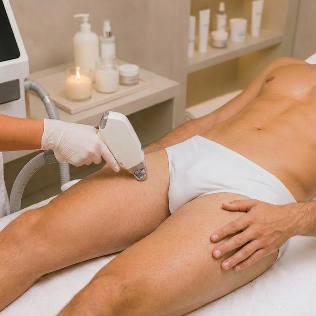 Professionelle Haarentfernung Bikini Gross für Herren in Baar.