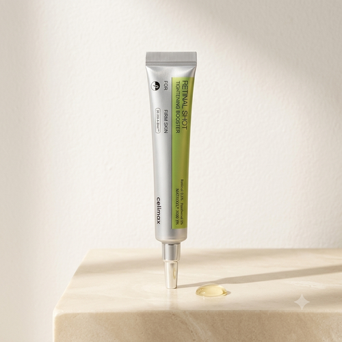 The Vita A Retinal Shot Tightening Booster 30ml von Celimax auf hellem Hintergrund für ein verfeinertes und gepflegtes Hautbild bei Beauty Skin Solution in Baar und Zug.