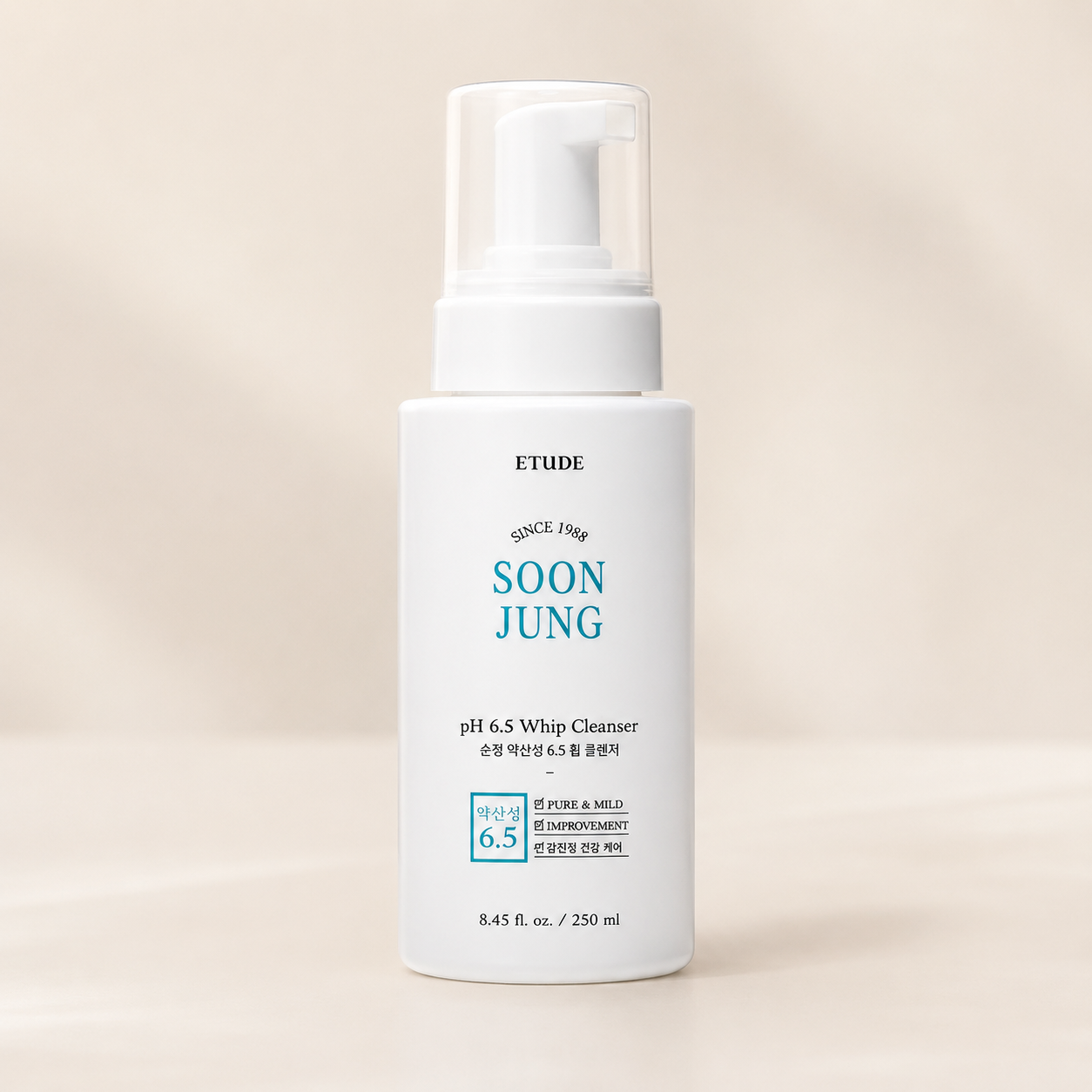 Etude House SoonJung pH 6.5 Whip Cleanser für die tägliche Reinigung empfindlicher Haut bei Beauty Skin Solution Baar und Zug.