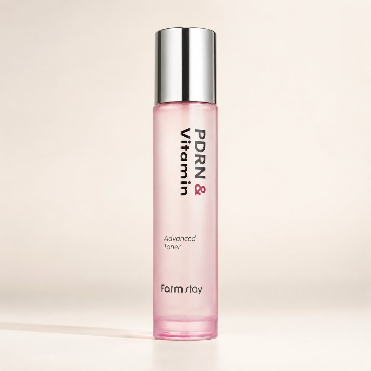 PDRN & Vitamin Advanced Toner 120ml von Farmstay auf hellem Hintergrund für intensive Feuchtigkeit und strahlende Haut bei Beauty Skin Solution in Baar und Zug.