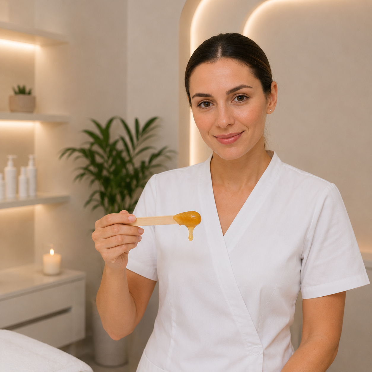 Professionelles Sugaring der Brust für Damen in Baar, Zug. Sanfte Haarentfernung mit natürlicher Zuckerpaste für glatte und gepflegte Haut.