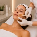 Professionelles Sugaring am Kinn in Baar mit sanfter Zuckerpaste zur präzisen Entfernung unerwünschter Gesichtshaare und für ein glattes Hautbild.